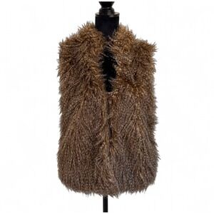 Michael Kors Brown Faux Fur Vest